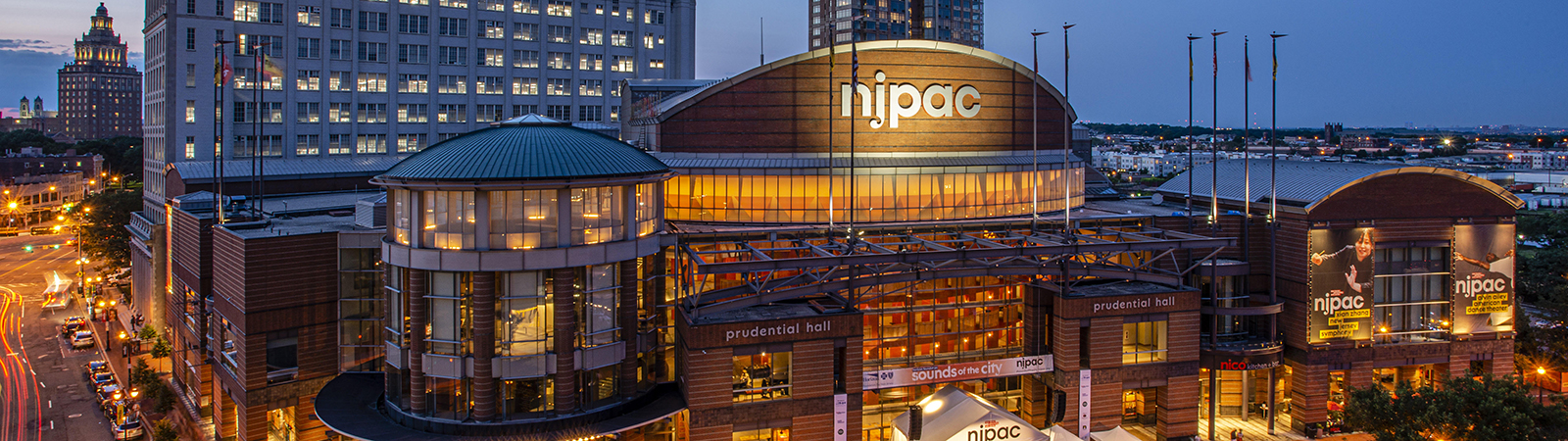 NJPAC Exterior Dusk